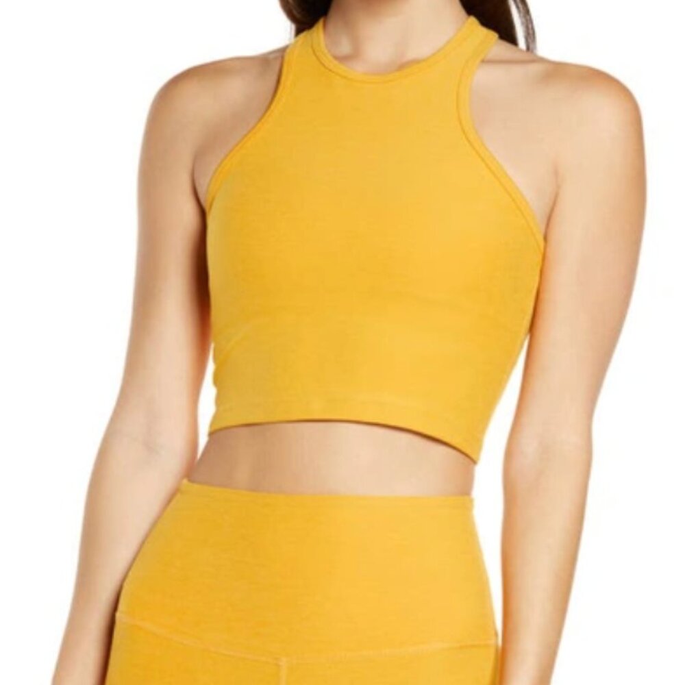 Beyond Yoga Spacedye Studio Cropped Tank in Sunny Citrine